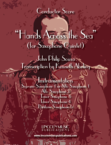 March - Hands Across the Sea (for Saxophone Quintet SATTB or AATTB) image number null