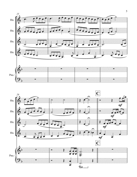 Jubilate Deo for Horn Quartet and Piano image number null