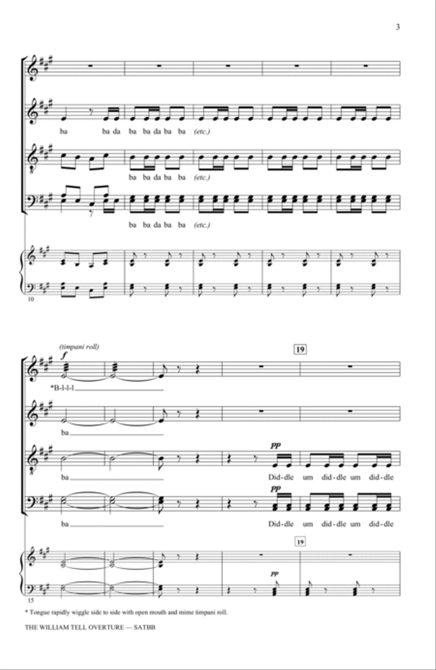 The William Tell Overture 4-Part scores gallery preview page 2