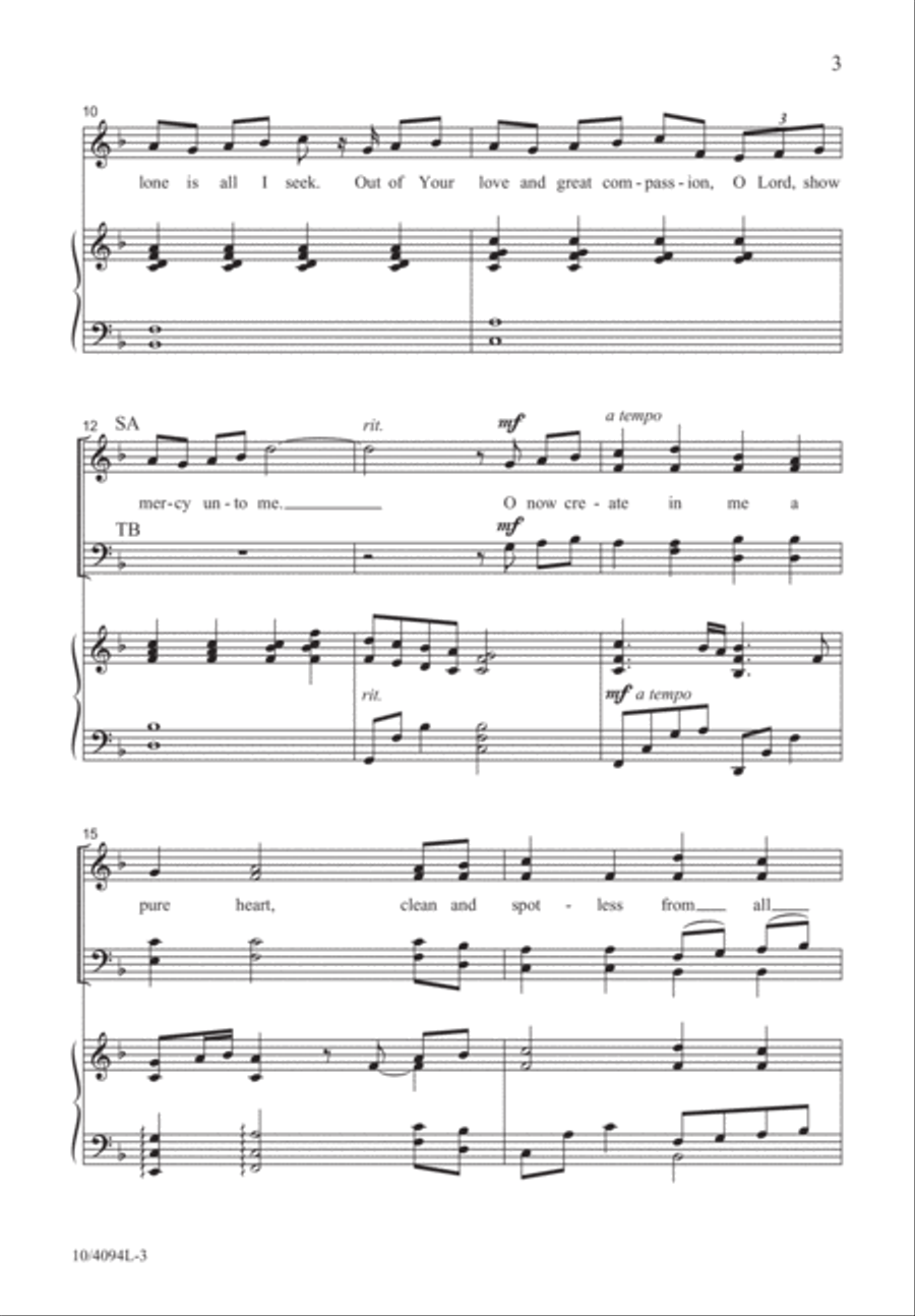 A Pure Heart 4-Part scores gallery preview page 4