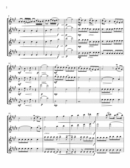 Mozart Eine Kleine Nachtmusik Saxophone Quartet image number null