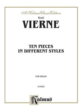 Book cover for Ten Pieces in Different Styles for Organ (1st Suite)