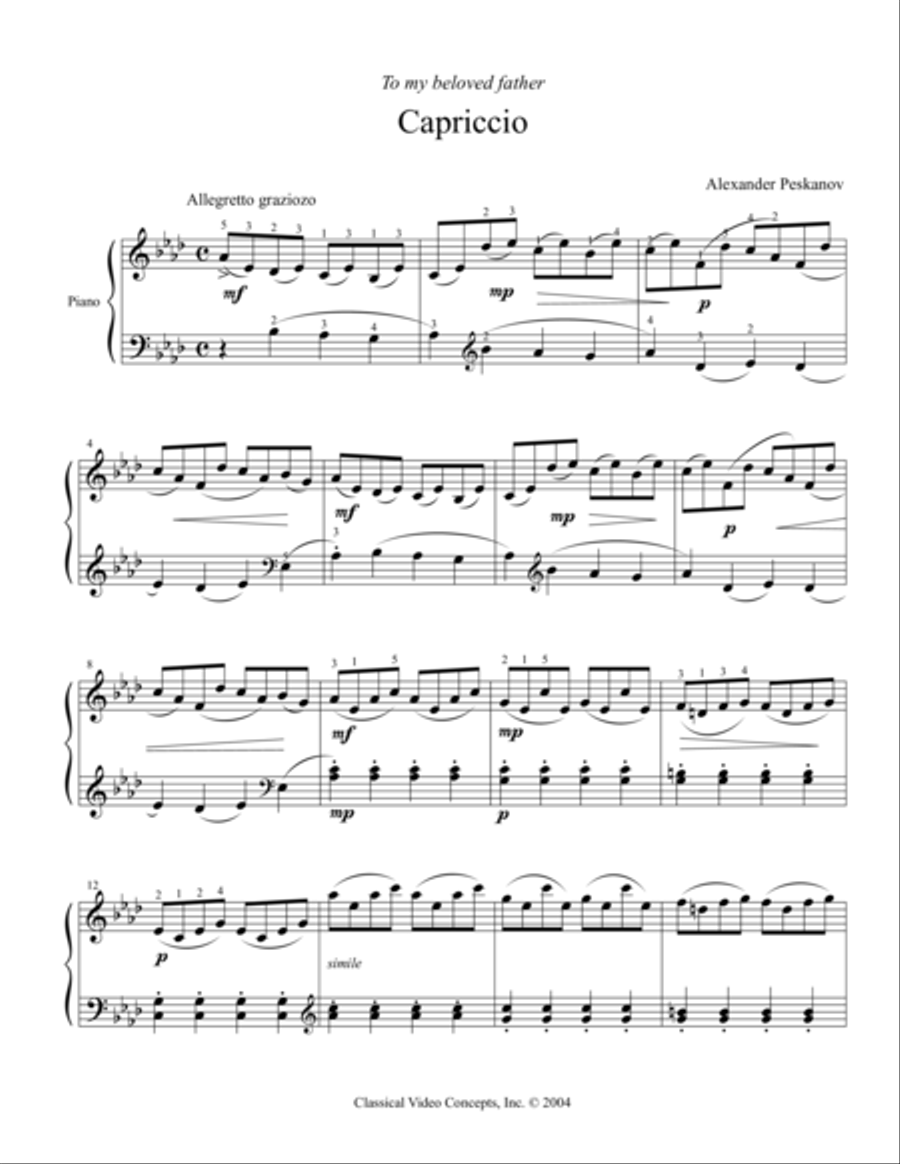 Capriccio Small Ensemble scores gallery preview page 1