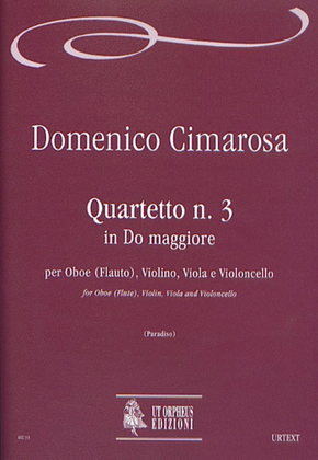 Quartet No. 3 in C Major for Oboe (Flute), Violin, Viola and Violoncello