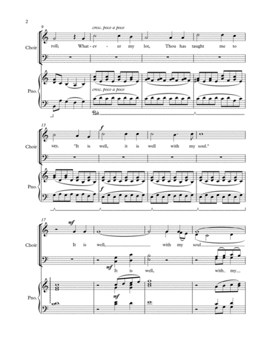 Choral - "It Is Well" SATB with piano accompaniment image number null