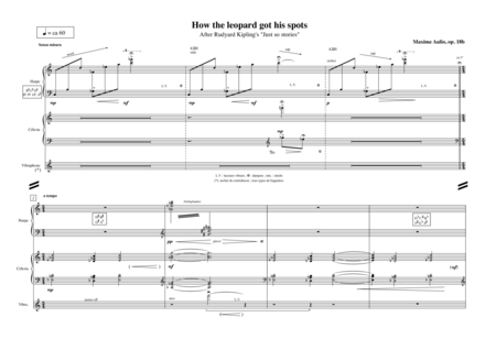 Just so Pieces - How the Leopard got his Spots, Op.18b - score