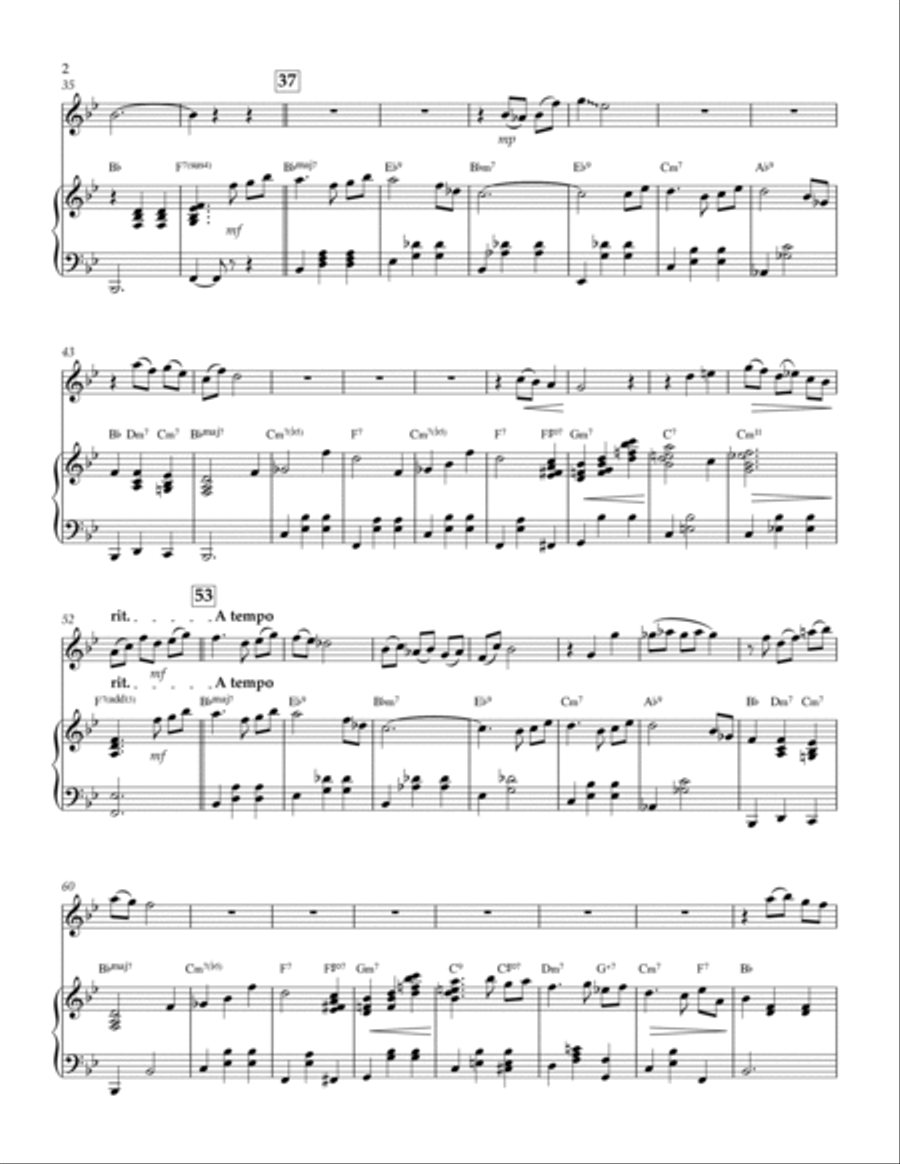 Tenderly Violin Solo scores gallery preview page 2