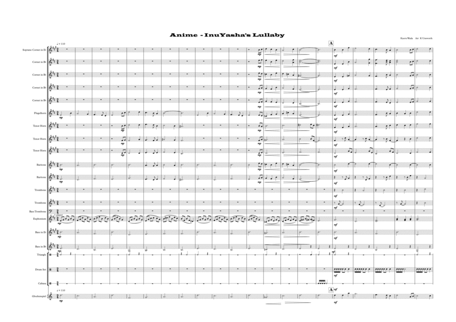 Inuyasha Ost Brass Band scores gallery preview page 1