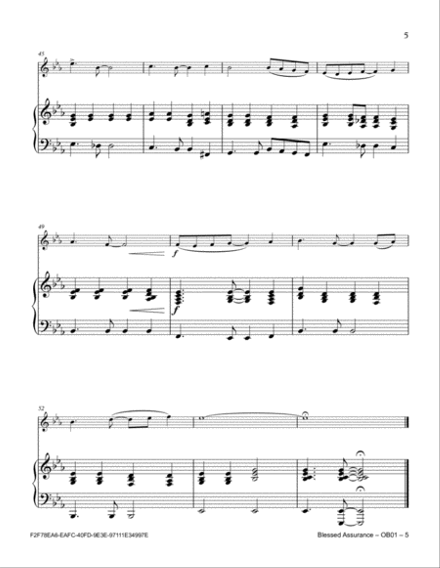 Blessed Assurance Blessed Assurance Piano scores gallery preview page 5