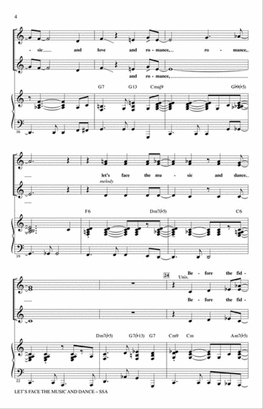 Let's Face the Music and Dance SSA scores gallery preview page 3