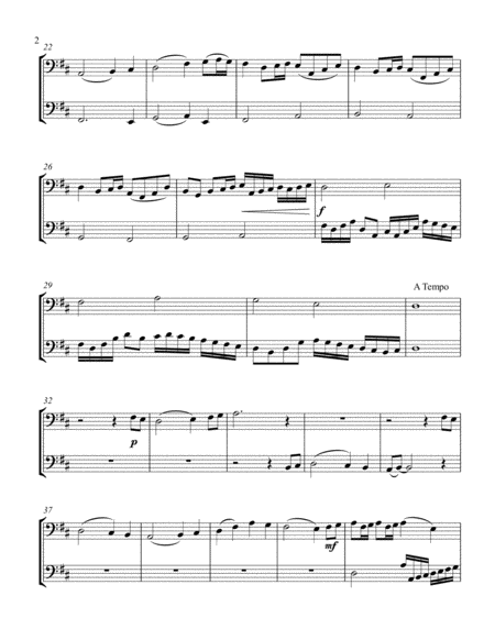 Pachelbel's Noel (bass C instrument duet, parts only) image number null