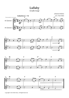 Brahms Lullaby - Clarinet duet