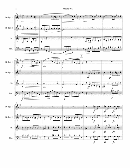 Quartet No. 1 for Brass - Wilhelm Ramsoe, Op. 20 image number null