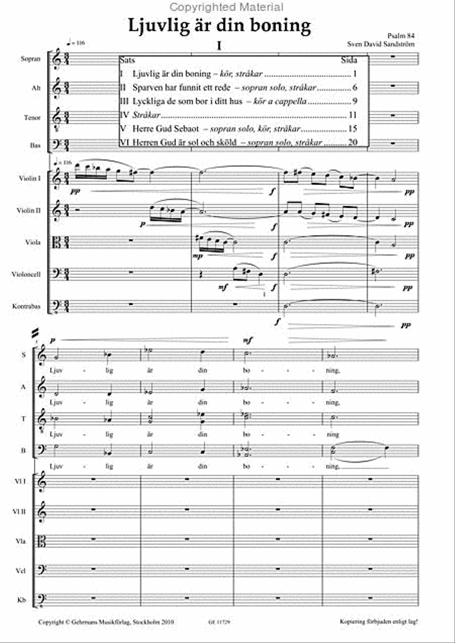 Ljuvlig ar din boning - Partitur 4-Part scores gallery preview page 2