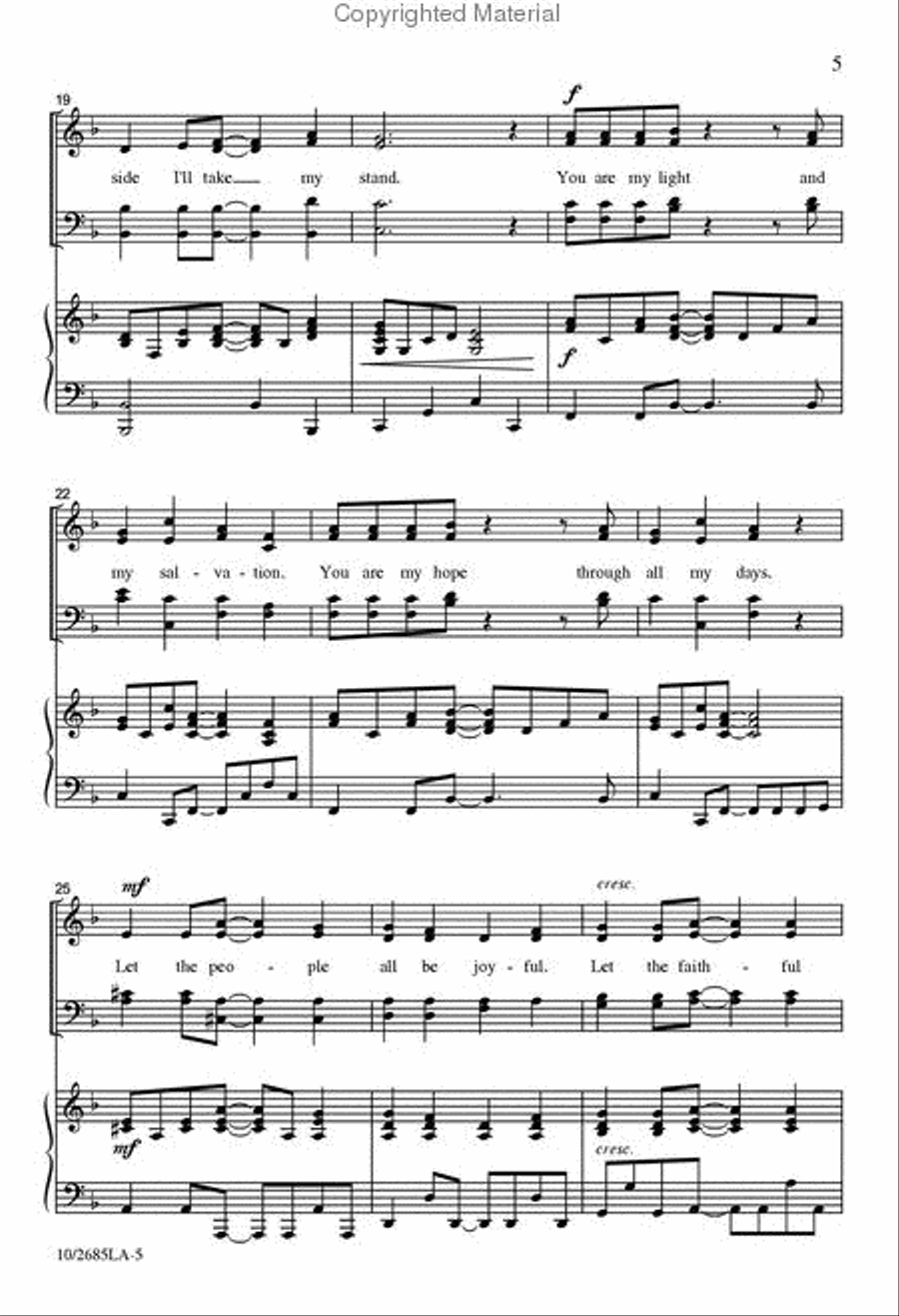 You Are My Light 4-Part scores gallery preview page 4