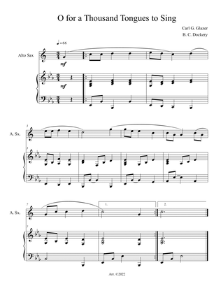 O for a Thousand Tongues to Sing (Alto Sax Solo with Piano Accompaniment)