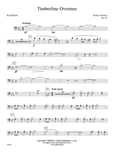 Timberline Overture: Bassoon