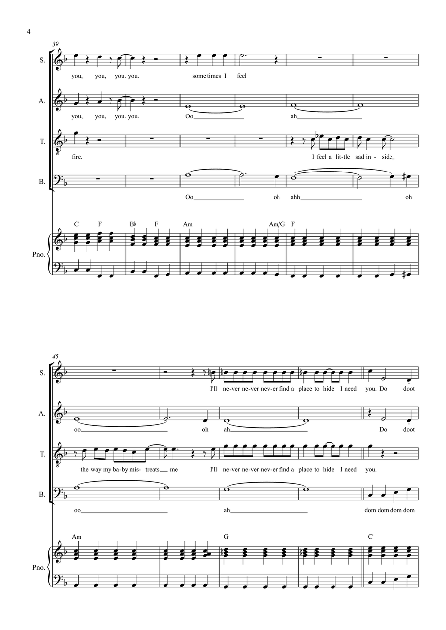 Everybody Needs Somebody To Love 4-Part scores gallery preview page 4