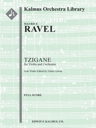 Book cover for Tzigane (original version with new solo violin edition)