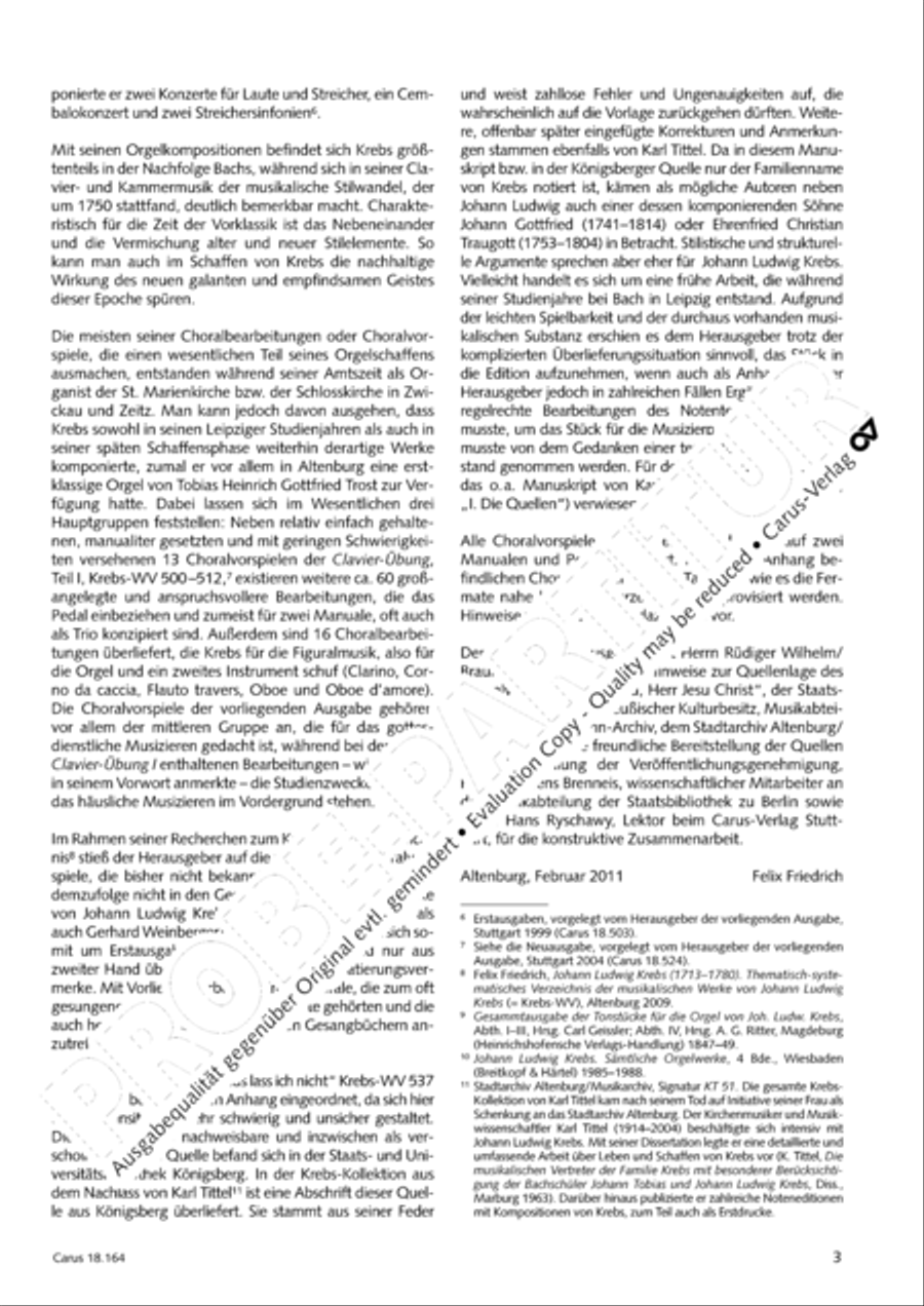 Krebs: Four Chorale Preludes Organ Solo scores gallery preview page 4
