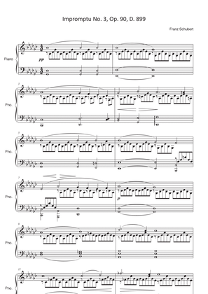 Book cover for Impromptu No. 3, Op. 90, D. 889 (G-flat major version)