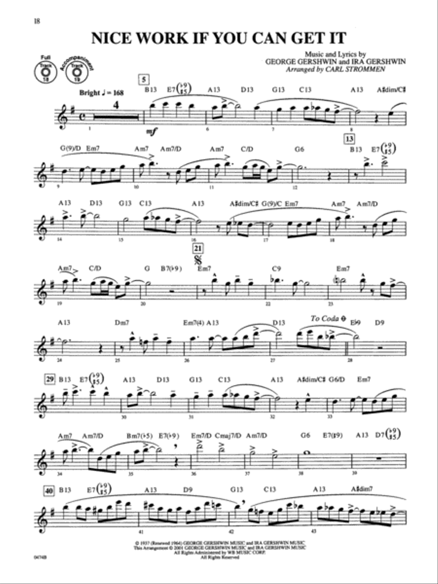 Gershwin by Special Arrangement Tenor Saxophone scores gallery preview page 4
