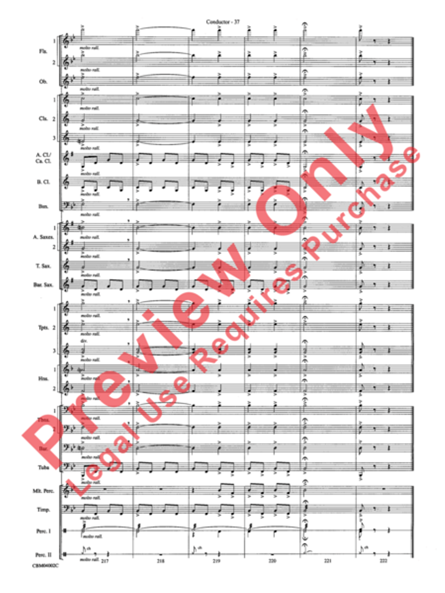 The Dam Busters Concert March Concert Band scores gallery preview page 40