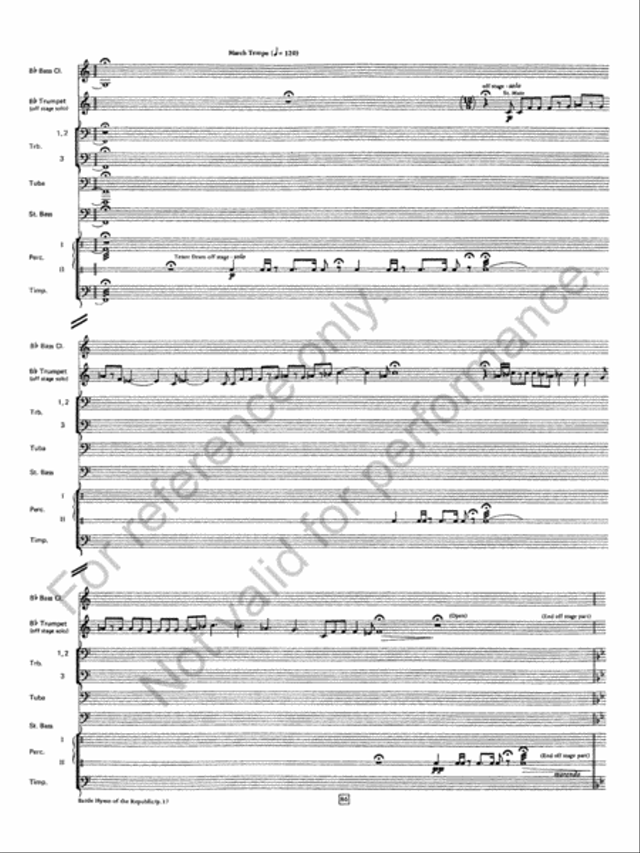 Battle Hymn Of The Republic Concert Band scores gallery preview page 18