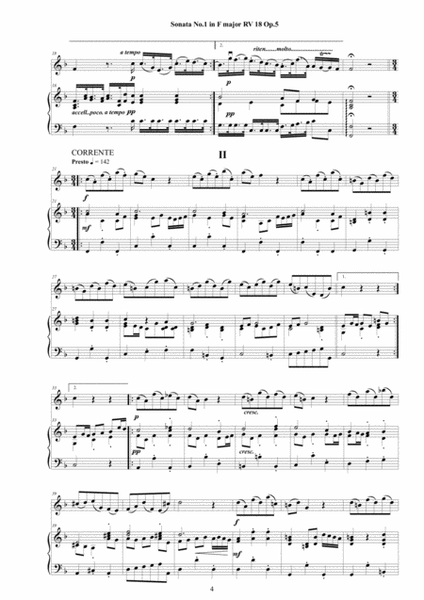 Vivaldi - Six Violin Sonatas Op.5 for Violin Solo, Two Violins and Cembalo (or Piano)