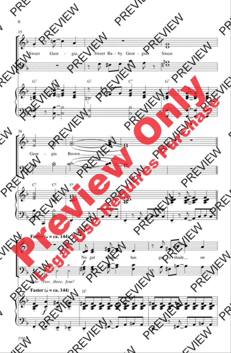 Sweet Georgia Brown Sweet Georgia Brown 4-Part scores gallery preview page 6