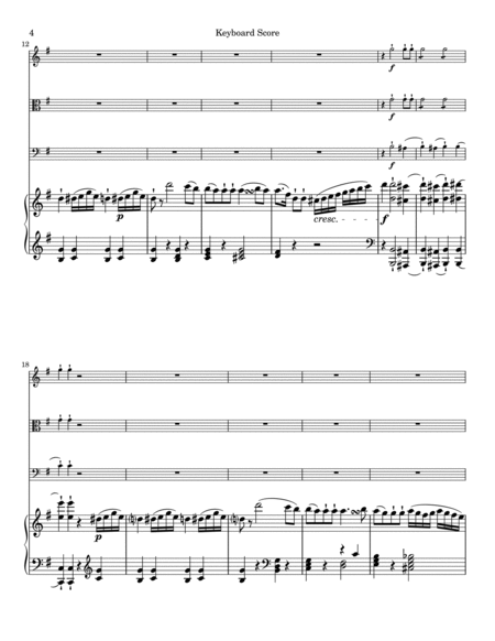 Hoffmeister Keyboard Quartet No. 2 in G Major image number null
