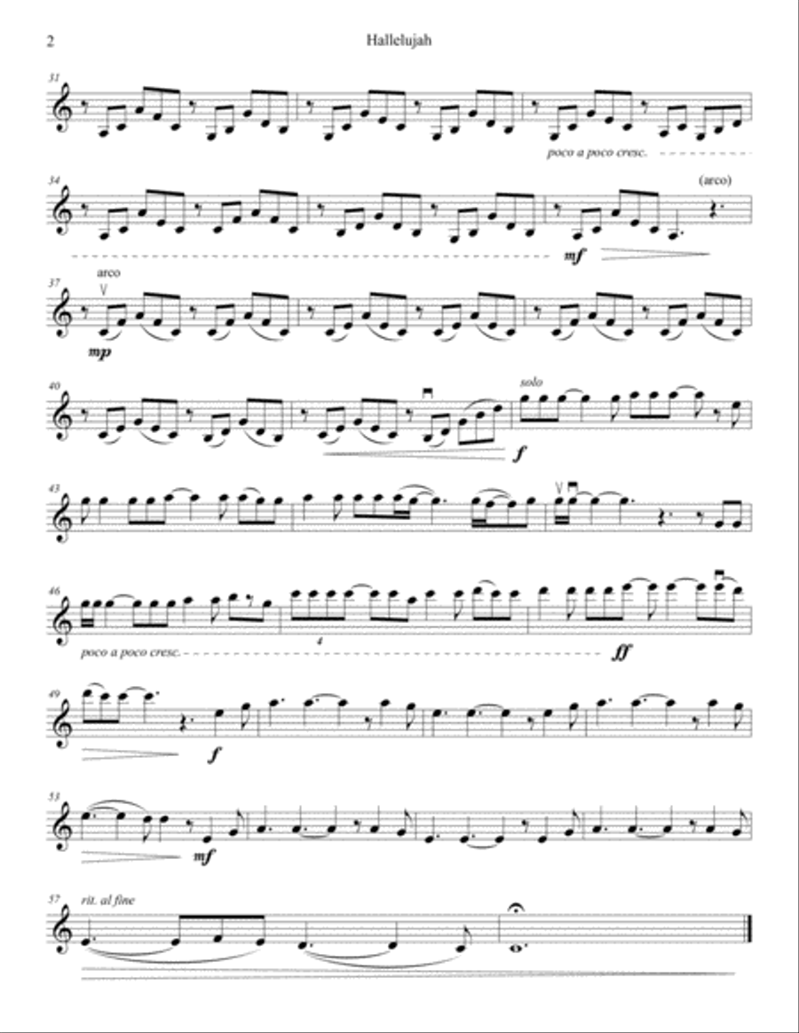 Hallelujah Hallelujah String Quartet scores gallery preview page 2