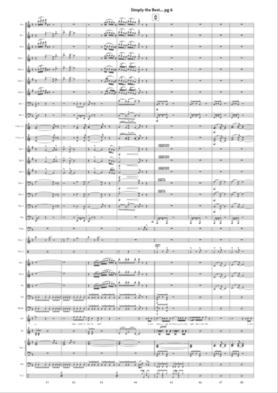 The Best (simply The Best) Full Orchestra scores gallery preview page 6