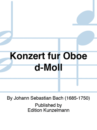 Book cover for Concerto for oboe in D minor