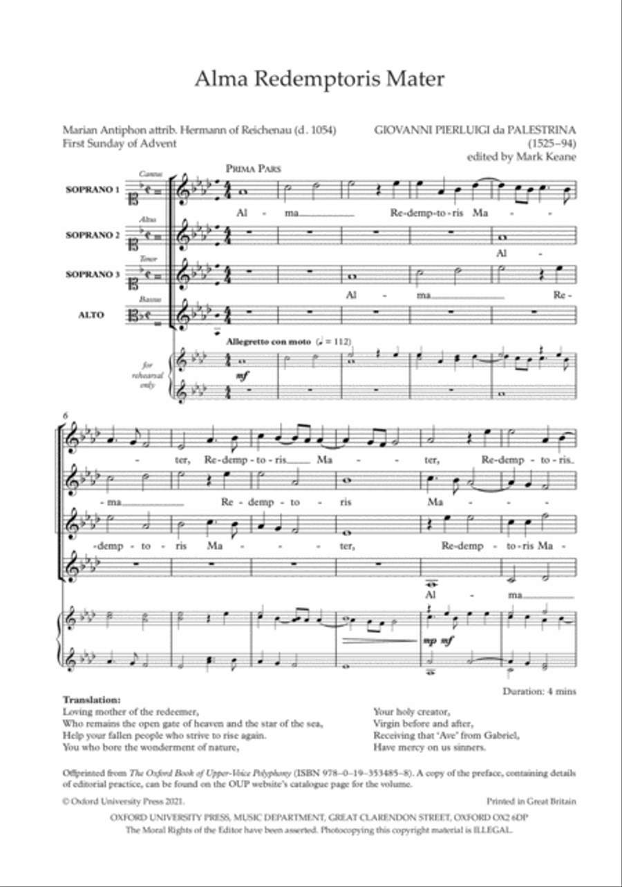 Alma Redemptoris Mater SSSA scores gallery preview page 2