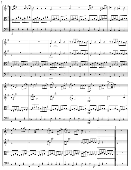 Movement in G Major for String Quartet