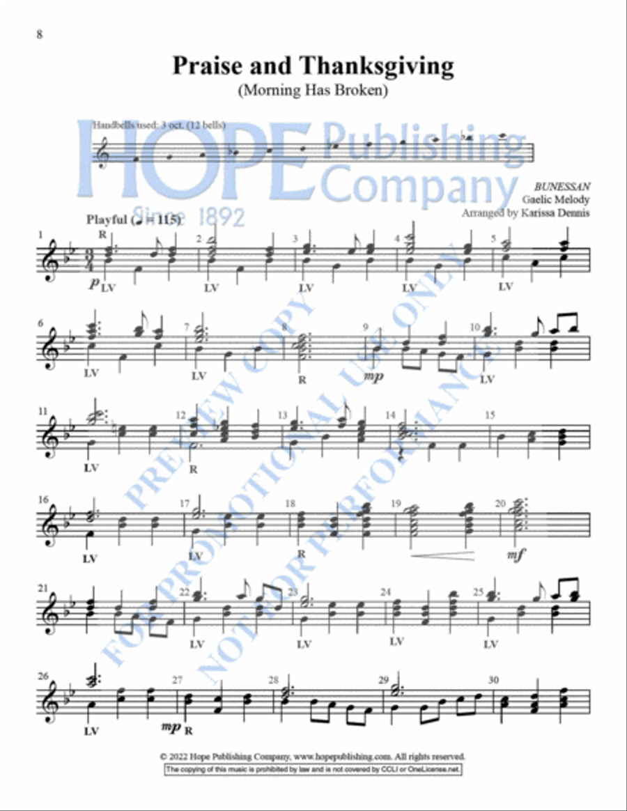 Ring With 6 Year-Round, Vol. 3 Handbell Choir scores gallery preview page 9