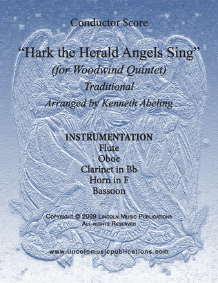 Book cover for Hark The Herald Angels Sing (for Woodwind Quintet)