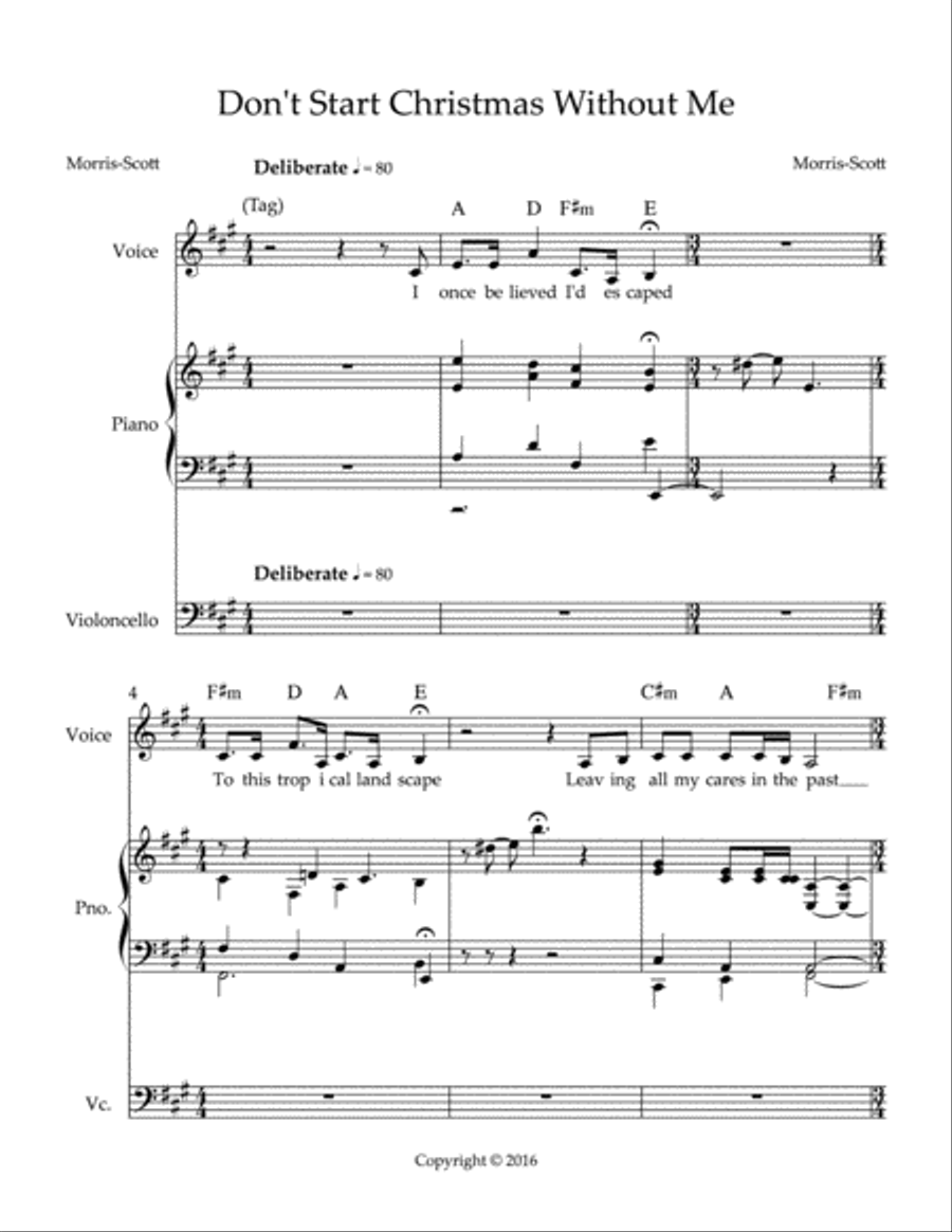 Don't Start Christmas Without Me Small Ensemble scores gallery preview page 1