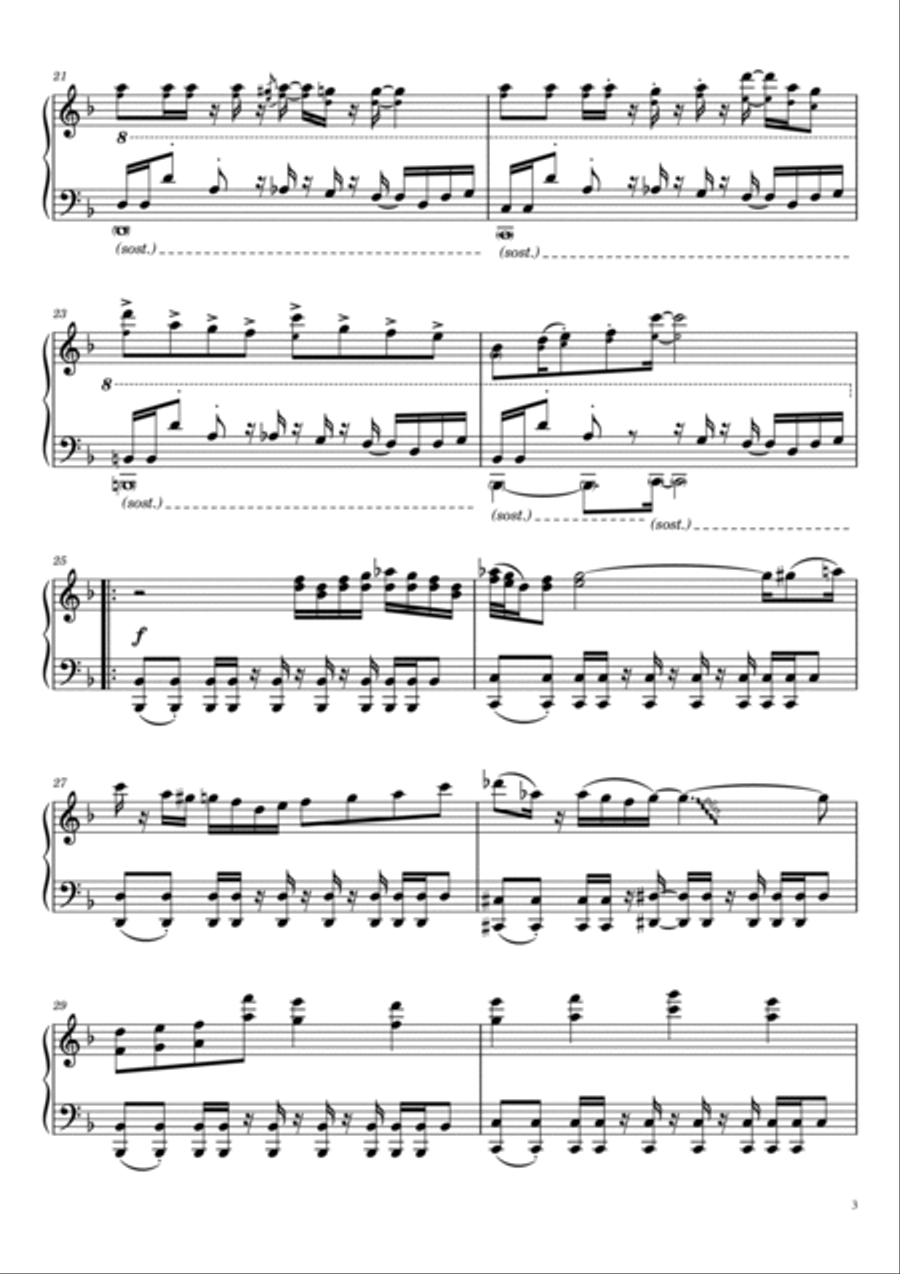 Megalovania Megalovania Piano Solo scores gallery preview page 3