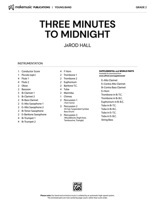Book cover for Three Minutes to Midnight: Score