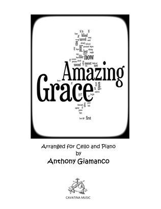 Book cover for Amazing Grace (cello solo and piano) - Score & part