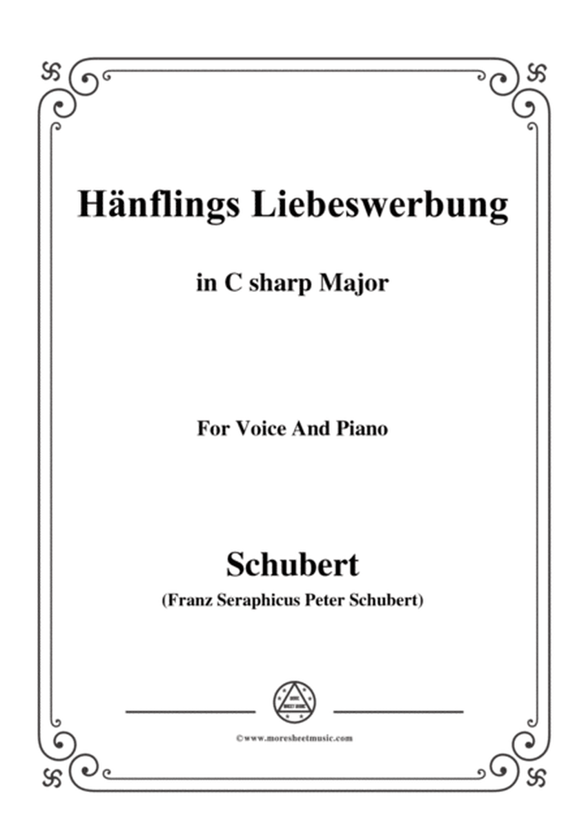Schubert-Hanflings Liebeswerbung in C sharp Major,for voice and piano image number null