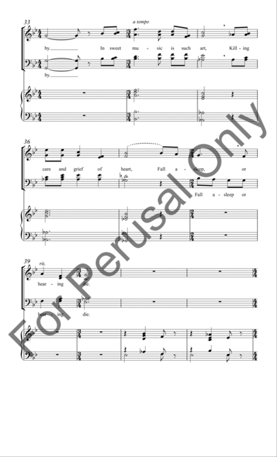 We Thank You for the Music (Choral Score) 4-Part scores gallery preview page 5