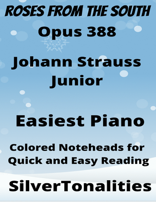 Roses from the South Opus 388 Easiest Piano Sheet Music with Colored Notation