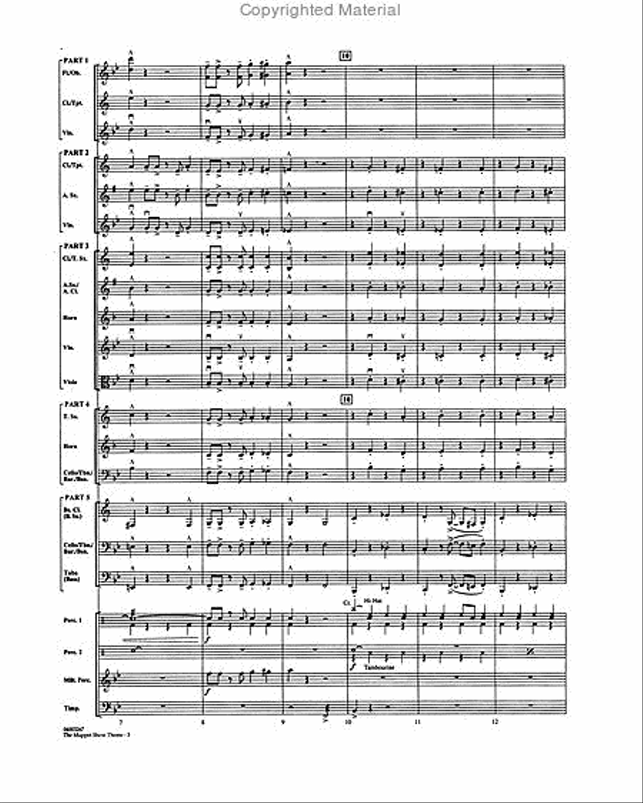 The Muppet Show Theme Concert Band scores gallery preview page 3