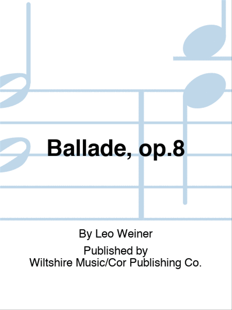 Ballade, op.8 Ballade, op.8 Clarinet Solo scores gallery preview page 1