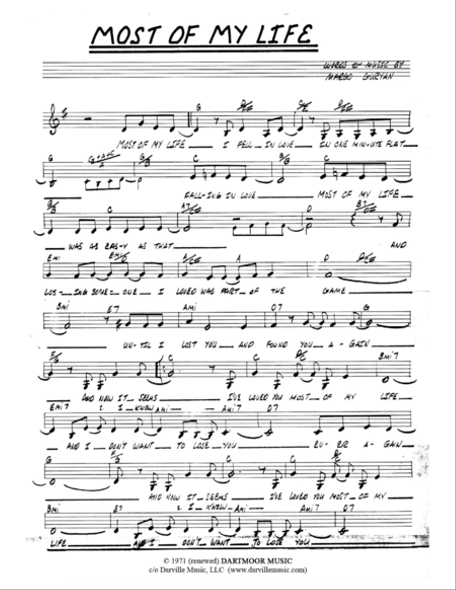 Most Of My Life Most Of My Life Piano scores gallery preview page 2