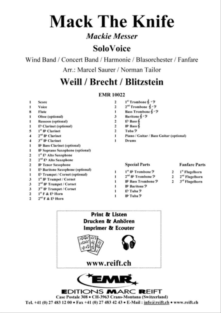 Mack The Knife Concert Band scores gallery preview page 2