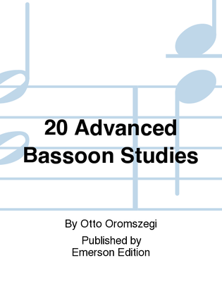Book cover for 20 Advanced Bassoon Studies